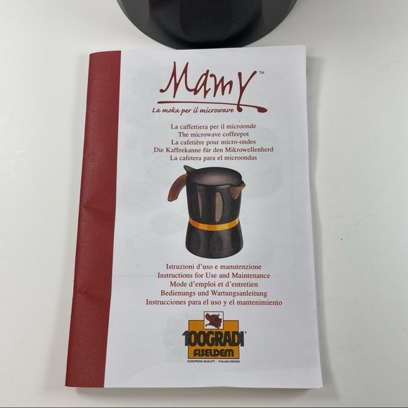 Mamy Coffee Maker Moka Pot for Microwave Espresso Latte Made Italy - Picture 2 of 6